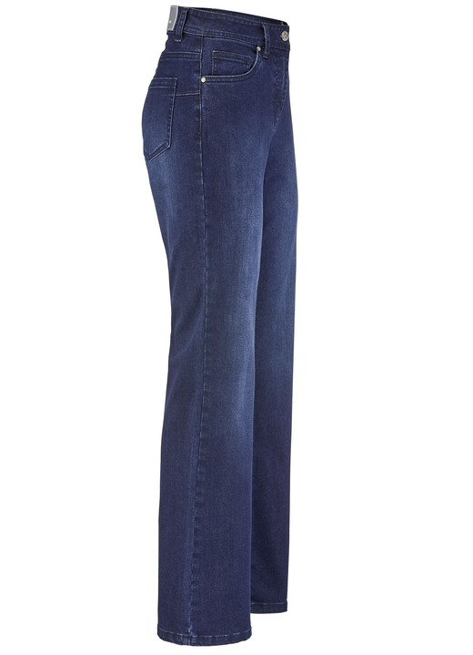 Hosen mit Knopf- und Reißverschluss - Jeans mit modischer Beinweite Hosen mit Knopf- und Reißverschluss - Jeans mit modischer Beinweite , in Größe 018 bis 052, in Farbe DUNKELBLAU