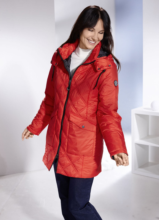 Winterjacken - Jacke mit abnehmbarer Kapuze, in Größe 036 bis 052, in Farbe SIGNALROT Ansicht 1