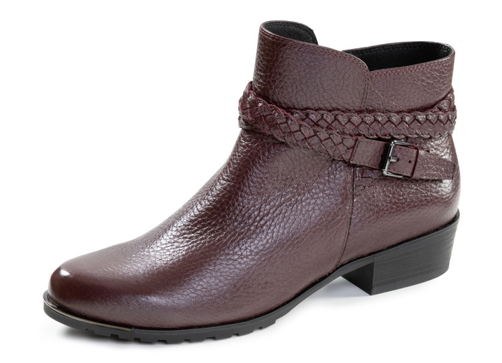Stiefel & Stiefeletten - ELENA EDEN, bequeme Damen-Stiefeletten, Winterschuhe, Weite G, mit Reißverschluss, in Größe 3 1/2 bis 8, in Farbe BORDEAUX Ansicht 1