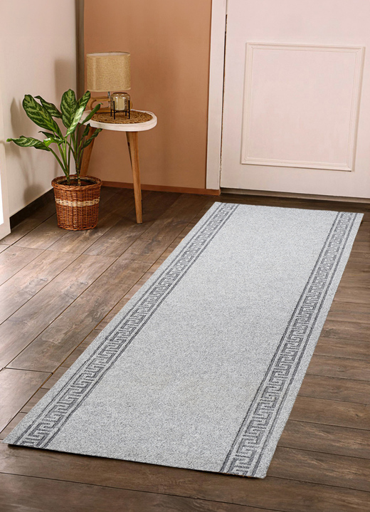 Teppiche - Robuste, getüftete Läufer nach Maß, in Größe 102 (Läufer, 66 cm breit) bis 104 (Läufer, 80 cm breit), in Farbe GRAU Ansicht 1