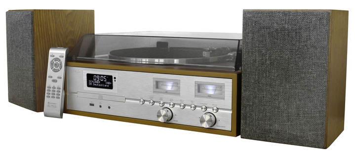 Nostalgiegeräte - Nostalgie-Stereoanlage mit DAB+, in Farbe BRAUN Ansicht 1