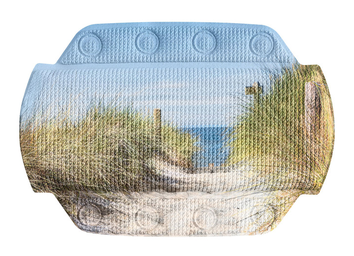 Badezimmeraccessoires - Sicherheits-Einlagen mit Strand-Dessin, in Größe 300 (Duscheinlage, 55x55 cm) bis 302 (Nackenpolster, 32x22 cm), in Farbe BUNT Ansicht 1