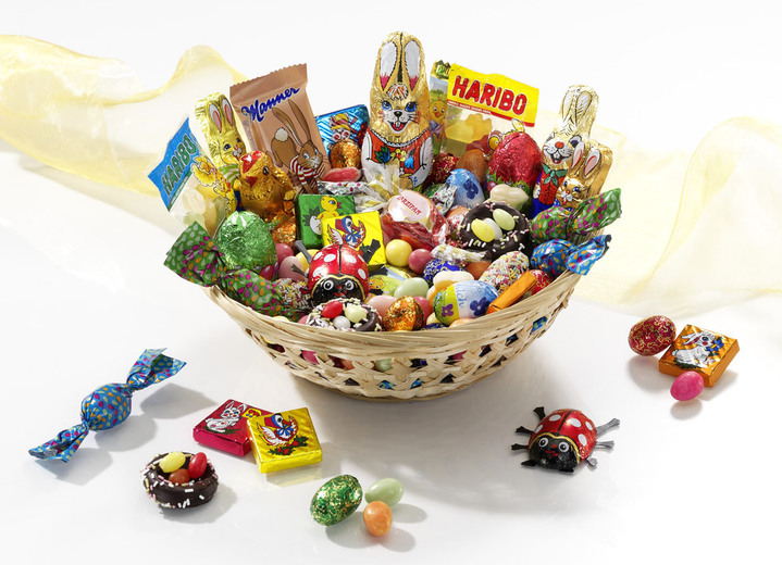 - Prall gefüllter Osterkorb für Kinder, in Farbe  Ansicht 1