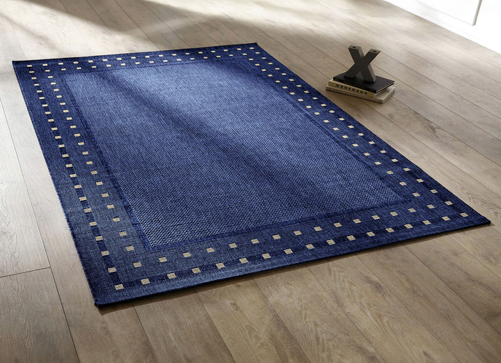 Teppiche - Strapazierfähige Brücken und Teppiche, in Größe 112 (Brücke, 60x110 cm) bis 288 (Teppich, 240x340 cm), in Farbe BLAU Ansicht 1
