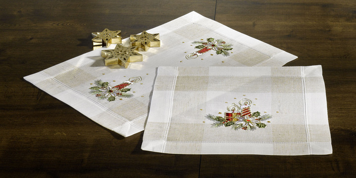 Heimtextilien - Tisch- und Raumdekoration in feiner Qualität, in Größe 101 (Deckchen 35x50 cm) bis 404 (Kissenbezug 40x40 cm), in Farbe  Ansicht 1