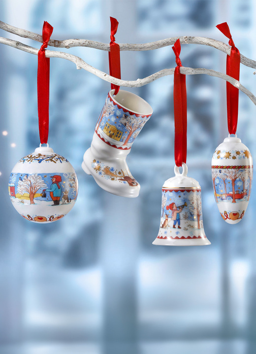 Weihnachten - Hutschenreuther Jahresschmuck 2022 aus Porzellan, in Farbe WEISS, in Ausführung Jahresglocke