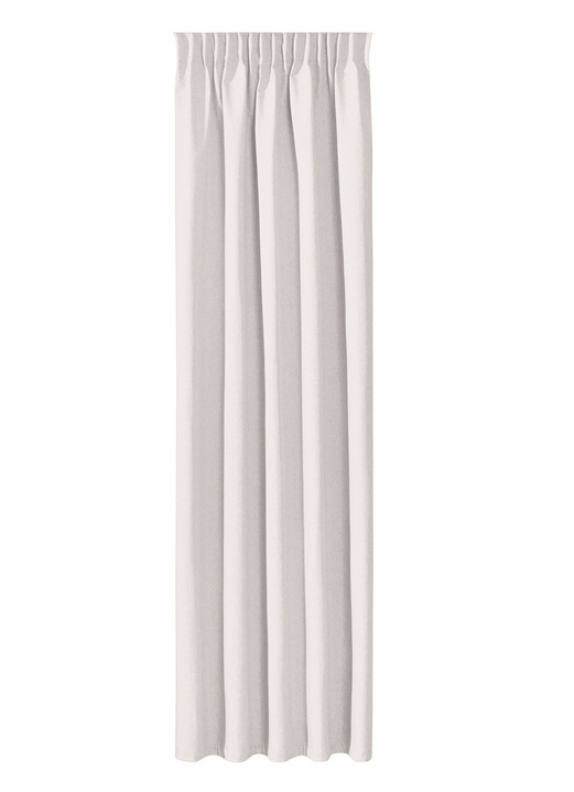 Klassisch - Energiespar-Verdunkelungsschals in Leinenoptik, in Größe 365 (H145xB135 cm) bis 464 (H245xB270 cm), in Farbe CREME Ansicht 1