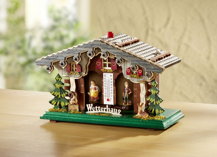 Geschenkideen - Wetterhaus mit Thermometer, in Farbe BUNT Ansicht 1