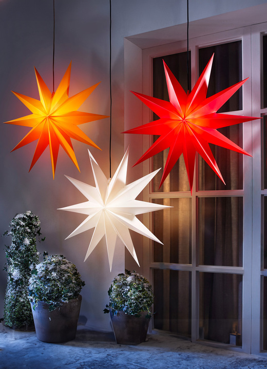 Weihnachten - Jumbo-Faltsterne mit einem Durchmesser von ca. 100 cm, in Farbe WEISS
