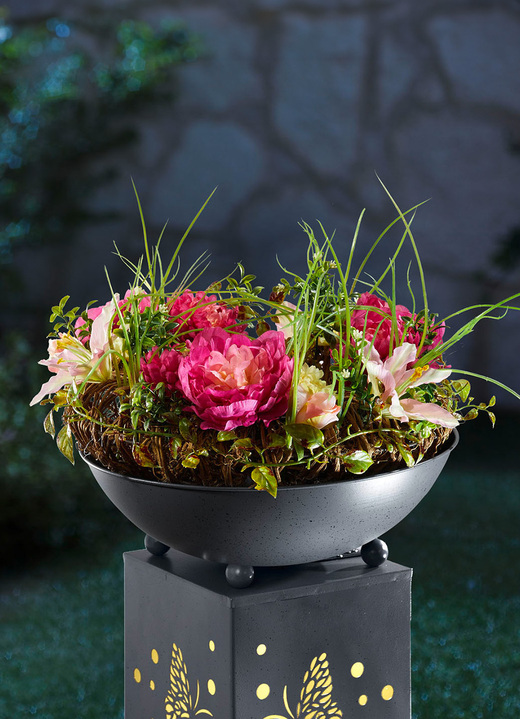 - Toller Weidenkranz mit grünem Beiwerk, in Farbe GRÜN-ROSA