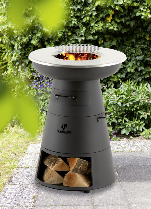 Garten - Landmann Holzkohlegrill, in Farbe SCHWARZ Ansicht 1