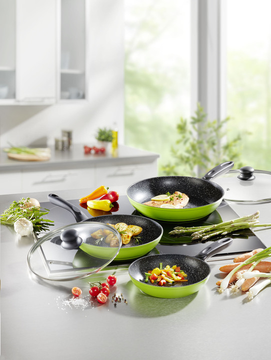 Töpfe & Pfannen - Pfannen-Set, 5-teilig, mit Antihaftbeschichtung, in Farbe GRÜN Ansicht 1
