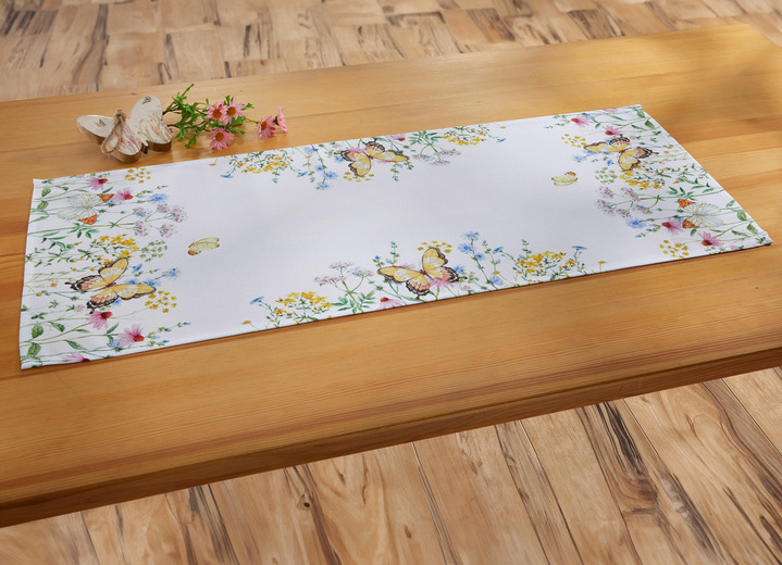 Heimtextilien - Herrliche Tischdecke mit Frühlingsmotiven, in Größe 110 (Läufer, 40x 90 cm) bis 404 (Kissenbezug, 40x 40 cm), in Farbe  Ansicht 1