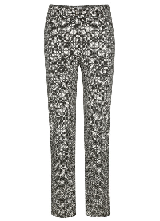 Hosen - Hose in trendgenauer Dessinierung, in Größe 019 bis 052, in Farbe CAMEL-SCHWARZ Ansicht 1