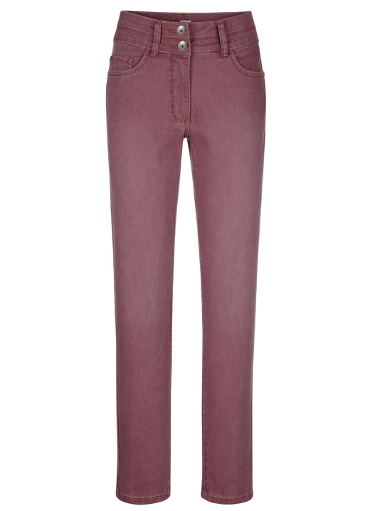 Hosen - Jeans in 5-Pocket-Form, in Größe 019 bis 052, in Farbe BEERE Ansicht 1