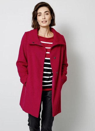 Wolljacke mit verdeckter Druckerleiste