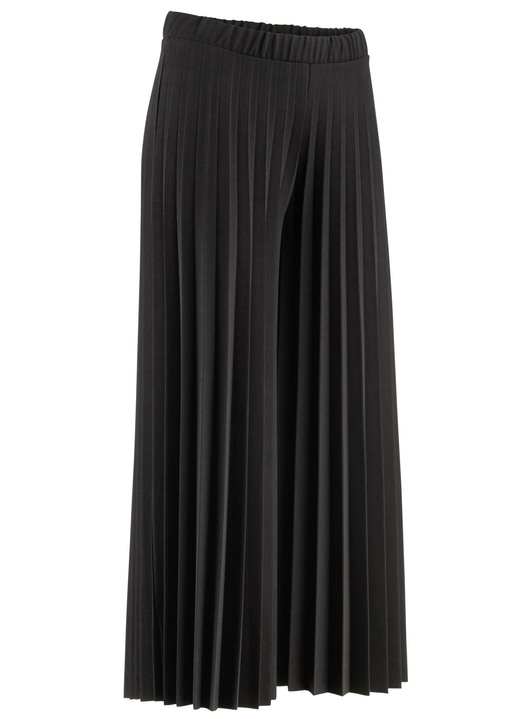 Hosen in Schlupfform - Culotte mit Plissee-Falten Hosen in Schlupfform - Culotte mit Plissee-Falten , in Größe 018 bis 052, in Farbe SCHWARZ