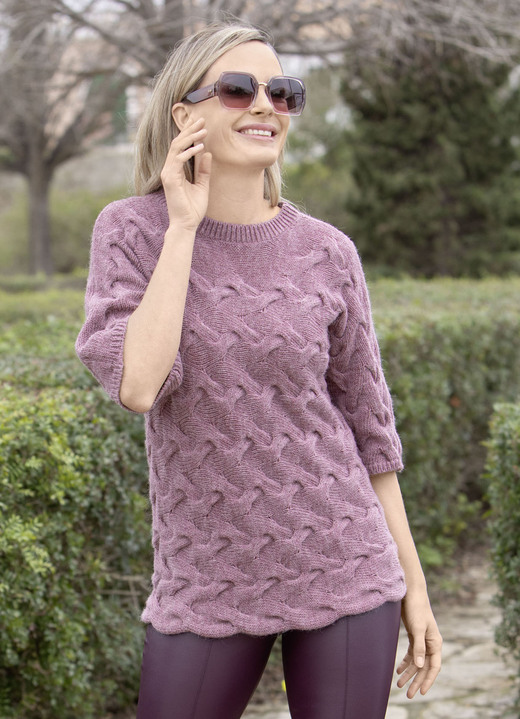Pullover - Pullover mit Alpaka Pullover - Pullover mit Alpaka, in Größe L(44/46) bis XXL(52/54), in Farbe ROSENHOLZ MELIERT