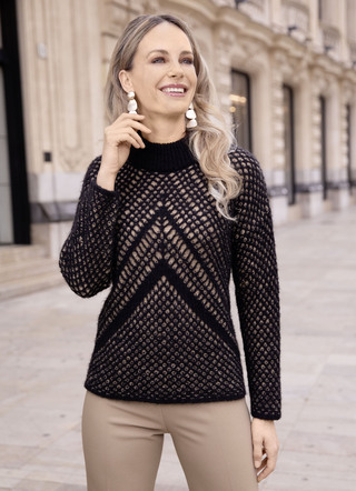 Pullover in doppellagiger Optik