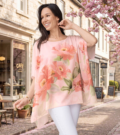 Tunika mit Blumenmuster