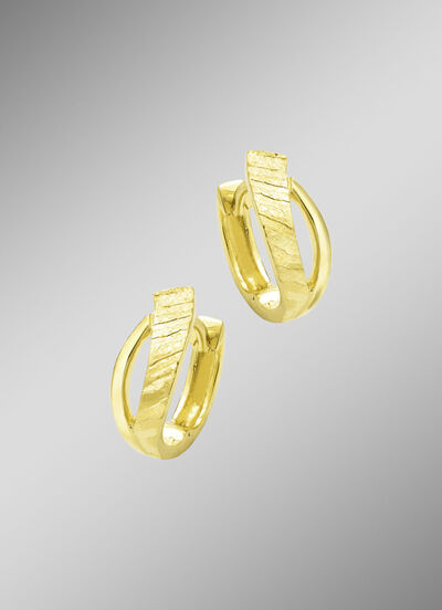 Vergoldete Klappcreolen aus Silber 