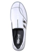 Gemini Slipper aus Rind-Nappaleder mit Zier&ouml;sen WEISS