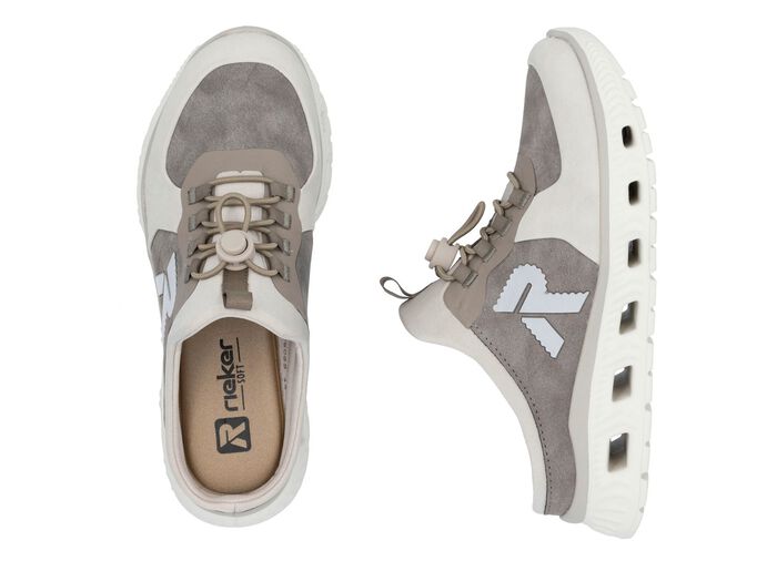 Rieker Slipper mit elastischem Schnellschn&uuml;rsystem mit Stopper 