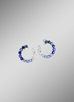 Ohrstecker mit synth. Zirkonia in Wei&szlig; und Blaut&ouml;nen 