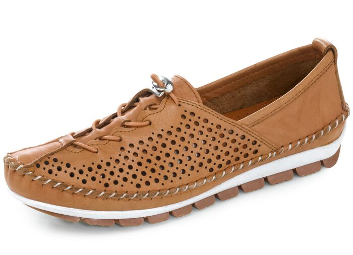 Gemini Mokassin-Slipper mit sommerlicher Perforierung 