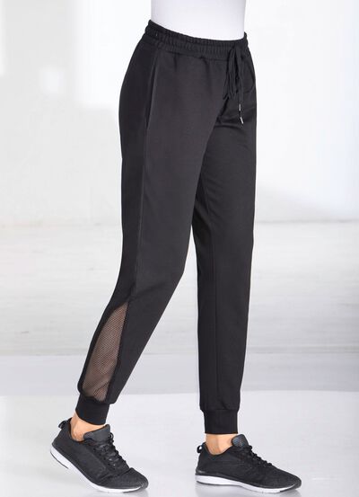 Freizeithose mit Netzeinsatz in 4 Farben 