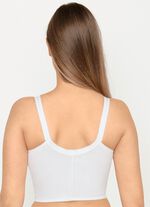 Susa BH in langer Form, mit Vorderverschluss WEISS