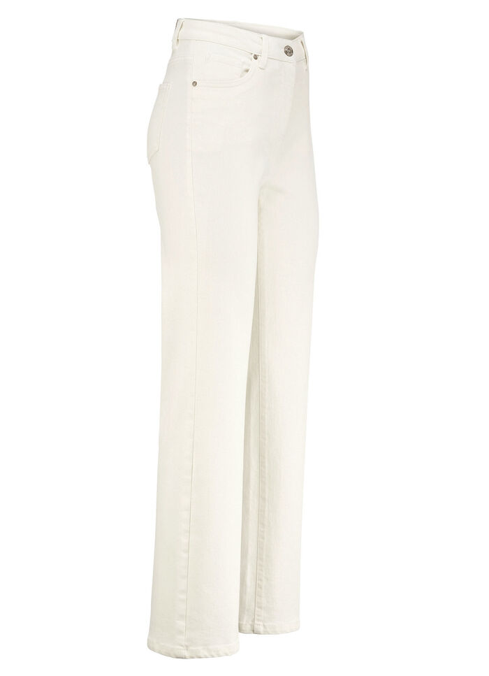 Jeans mit weitem Beinverlauf ECRU