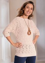 Pullover in Fledermausform SANDBEIGE