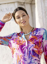 Halskette, 2-reihig, mit Schmuckperlen