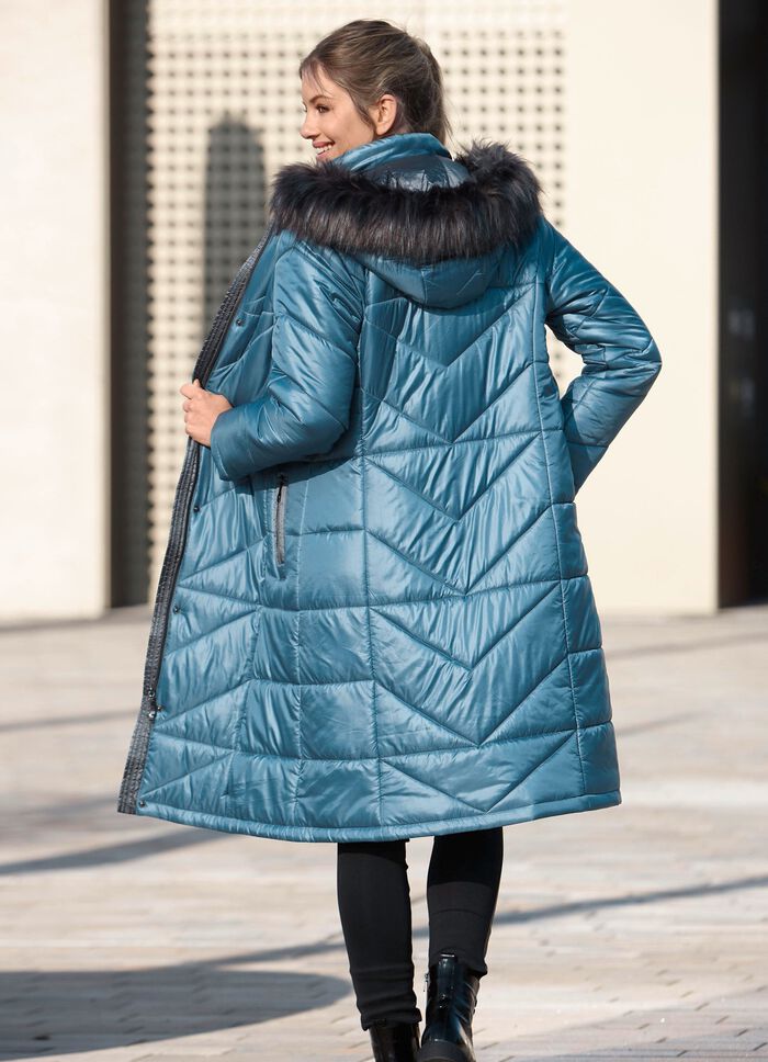 Mantel mit abnehmbarer Kapuze 