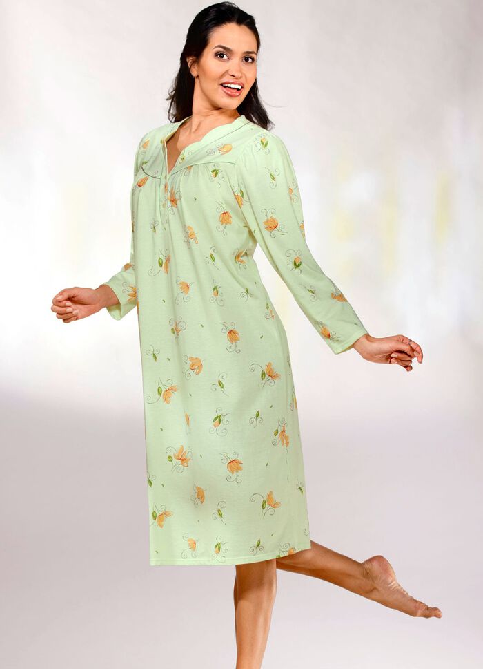 Zweierpack Nachthemden, Langarm mit Knopfleiste 