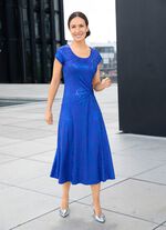 Kleid mit raffinierter Knotenoptik LILA-ROYALBLAU
