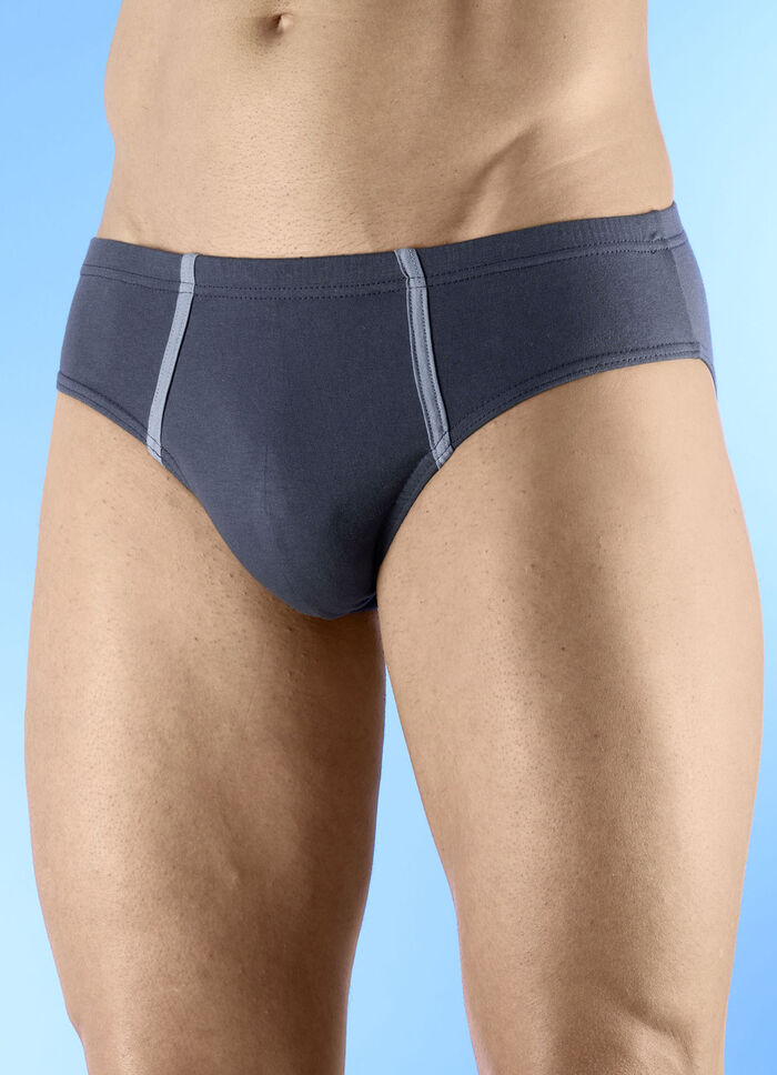 Sechserpack Slips mit Kontrastpaspeln 