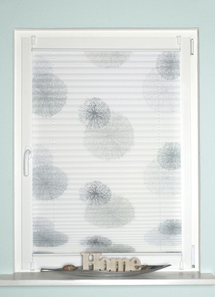 Plissee-Rollos ohne Bohren und Schrauben GRAU-STEINGRAU