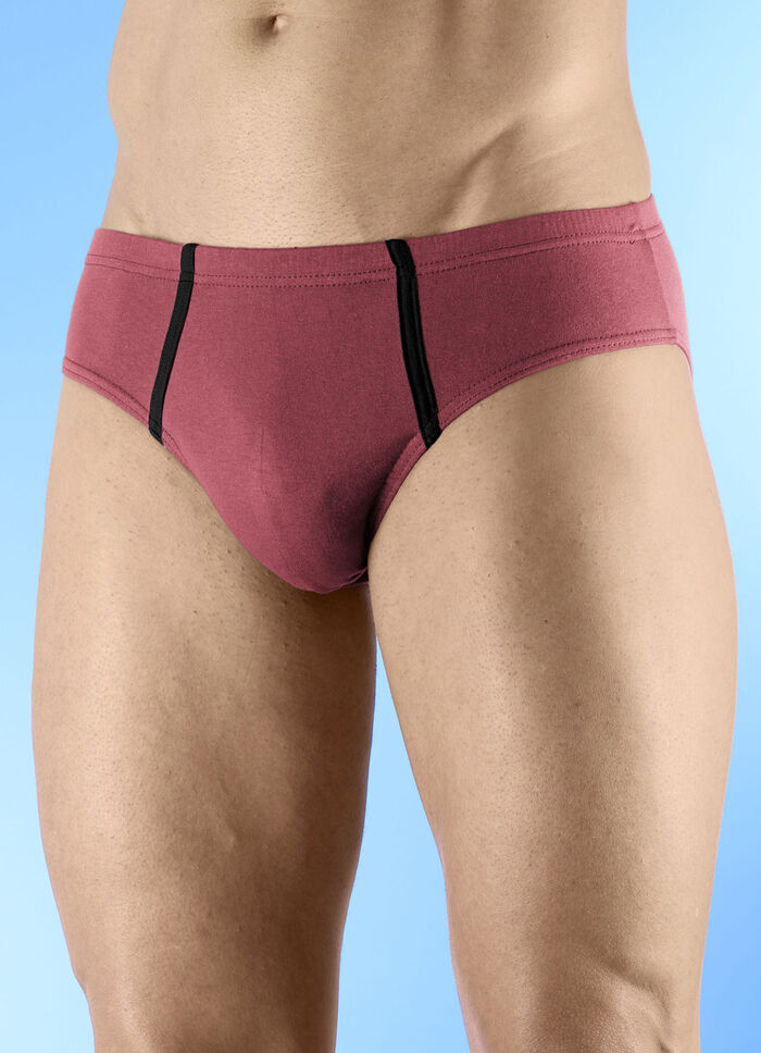 Sechserpack Slips mit Kontrastpaspeln 