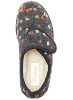 Hausschuh mit anatomisch geformtem Fu&szlig;bett GRAU-BUNT