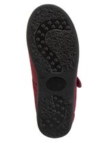 Spangenschuh aus weichem, teilweise meliertem Textilmaterial BORDEAUX