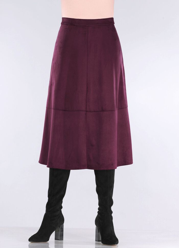 Samtweicher Rock in Wildleder-Optik BORDEAUX