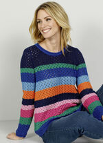 Pullover in Blockringeldessin