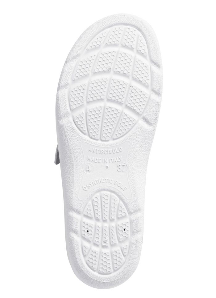 Pantolette mit floralem Druck WEISS-BUNT