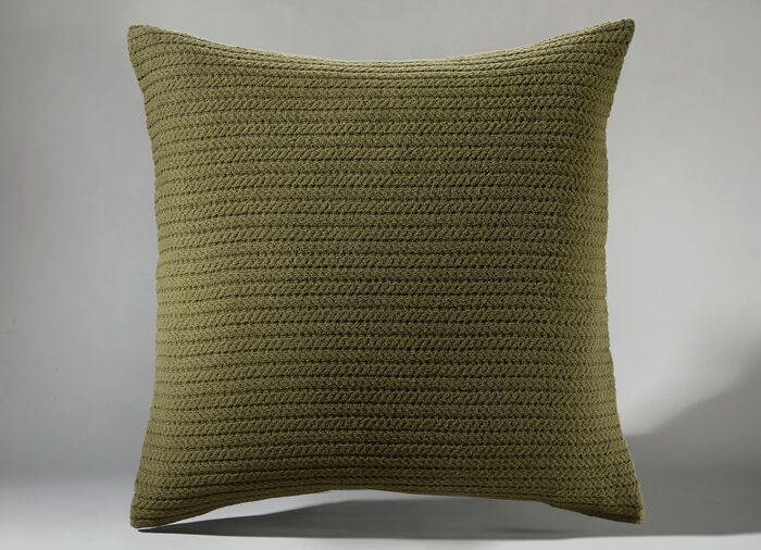 Wohndecke und Kissenbezug in toller Strickoptik GRÜN