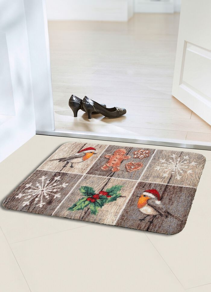 Fu&szlig;matte Patchwork mit rutschhemmender Latex-R&uuml;ckseite 