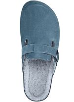 Mubb, klassische Damen-Hausschuhe, Weite H, mit Lammfell BLEU