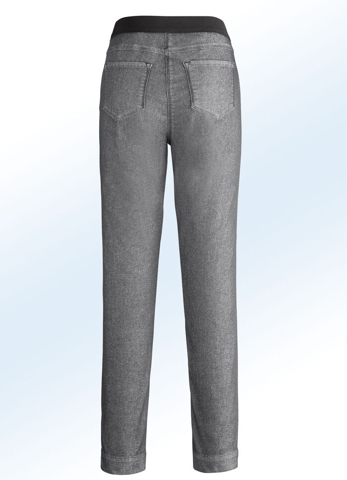 Superbequeme Power-Stretch-Jeans mit spezieller Bundverarbeitung MITTELGRAU
