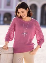 Pullover mit dezentem Glanz 